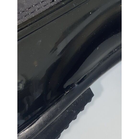 Magellan Quilted Duck Boots Rain Outdoor Faux Fur Black Rubber Zipper Womens 7 - Picture 8 of 14